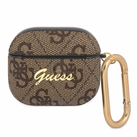 Guess GUA34GSMP AirPods 3 dėklas rožinis/rožinis 4G Script Metal Collection