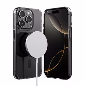 Crong Clear MAG Pro - iPhone 15 Pro MagSafe dėklas (juodas)
