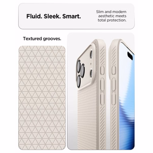 Spigen Liquid Air dėklas, skirtas iPhone 17 Pro Max / 18 Pro Max, titano spalvos