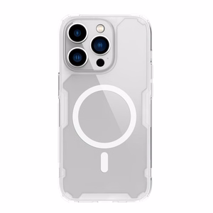 Nillkin Nature Pro magnetinis šarvuotas dėklas su MagSafe telefonui iPhone 15 Pro - baltas