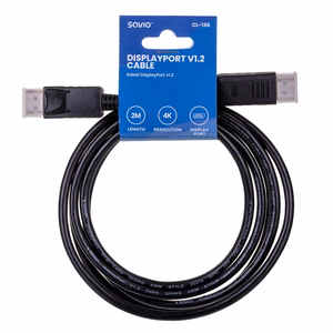 Savio CL-136 DisplayPort laidas 2 m juodas
