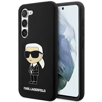 Karl Lagerfeld Silikoninis Ikonik dėklas Samsung Galaxy S23+ - juodas