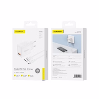 FONENG tinklo įkroviklis EU54 18W 1xUSB QC3.0 + laidas USB-C baltas