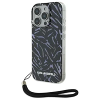 Karl Lagerfeld Zebra With Cord Dėklas telefonui iPhone 16 Pro Max - violetinis