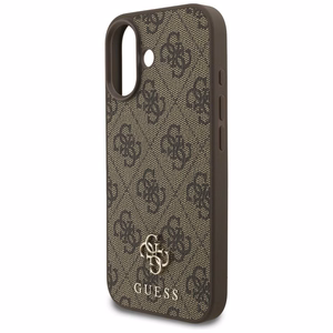 GUESS dėklas telefonui IPHONE 17, suderinamas su MagSafe GUHMP17SP4SM4MW (PU 4G Small 4G ir Classic), rudas