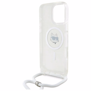 Karl Lagerfeld IML Choupette Head & Cord Magnetinis Dėklas iPhone 16 Pro Max - Skaidrus