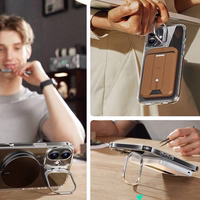 ESR Classic Hybrid Kickstand Halolock MagSafe Dėklų rinkinys + Apsauginis stiklas skirtas iPhone 16 Plus – skaidrus