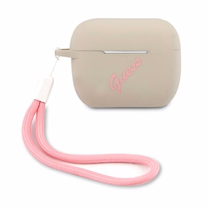 Guess GUACAPLSVSGP AirPods Pro cover gray pink/grey pink Silicone Vintage
