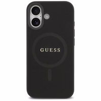 Guess Saffiano Classic Logo MagSafe dėklas for iPhone 17 - juodas