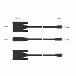 Orico XD-MDTD Mini DisplayPort–DVI, Full HD 60 Hz laidas, 2 m – juodas