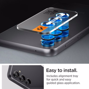 Spigen Glas.tR EZ Fit Optik apsauginis stiklas kamerai Samsung Galaxy S23 FE - juodas, 2 vnt.