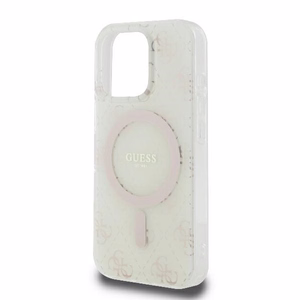 Guess IML 4G fonas Magnetinis dėklas telefonui iPhone 16 Pro - balta