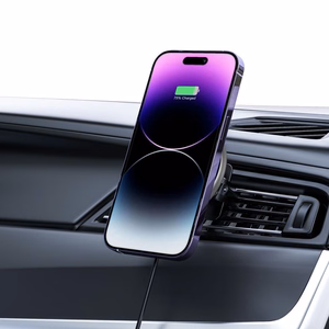 Tech-Protect A2 automobilinis laikiklis telefonui su MagSafe 15W indukciniu įkrovikliu ventiliacijos angai - juodas