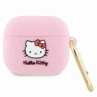 Hello Kitty silikoninis 3D Kitty galvos dėklas AirPods 3 - rožinis