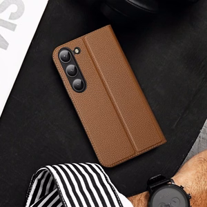 Dėklas Dux Ducis Skin X2 Samsung S916 S23 Plus 5G rudas