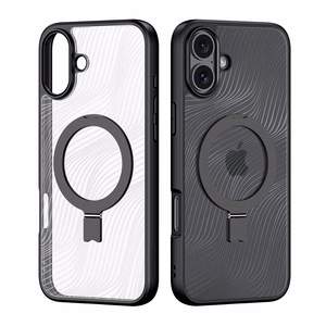 Dux Ducis Aimo Mag dėklas su MagSafe ir stovu iPhone 16 - juodas