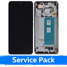 LCD ekranas suderinamas su Xiaomi Poco F5 Pro 5G su rėmeliu / baltas / (Service Pack)