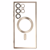 Dėklas telefonui metalinis magnetinis Samsung Galaxy S24 titano spalva