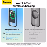 Baseus sulankstomas magnetinis laikiklis (LUXZ010002) baltas