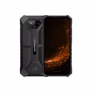 Hammer Iron V – 6.5 colio IPS 1600 × 720 išmanusis telefonas, MediaTek Helio G36, 6/64 GB, 3G/4G, 50 MP galinė kamera, 8 MP priekinė kamera, Android 13, juodas