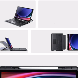 DUX DUCIS dėklas DK sulankstomas su belaidže klaviatūra su apšvietimu SAMSUNG Tab S10 Plus/S9 Plus/S9 FE Plus juodas