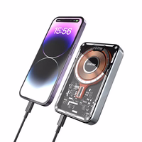 Išorinė baterija Dudao TGK1 su MagSafe belaide įkrova 20W 10000mAh juoda