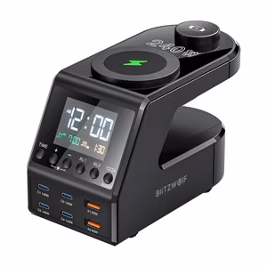 Blitzwolf BW-FW10 žadintuvas su įkrovikliu 2xUSB-A, 4xUSB-C, 240W