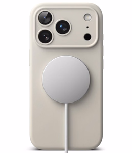 Ringke MagSafe silikoninis dėklas, skirtas iPhone 18 Pro – smėlio spalvos