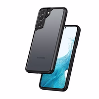 Crong Hybrid Clear Cover - dėklas Samsung Galaxy S22+ (juodas)