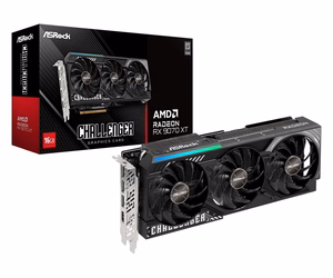 Asrock Radeon RX 9070 XT Challenger 16GB AMD GDDR6 Vaizdo plokštė