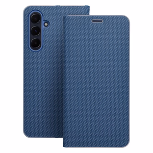 Atverčiamas dėklas skirtas Samsung A27 Luna Book Carbon mėlynas