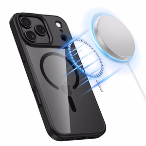 Tech-Protect MagMat Magnetinis dėklas telefonui iPhone 17 Pro - Skaidrus juodas