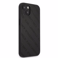 Karl Lagerfeld KLHCP13SPTLK iPhone 13 mini 5,4 "juodas kietas dėklas Perforuotas Allover