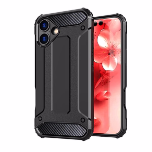 Hybrid Armor dėklas telefonui iPhone 16 - juodas