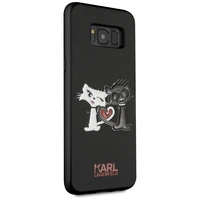 Karl Lagerfeld Choupette In Love Dėklas telefonui Samsung Galaxy S8 Plus - juoda