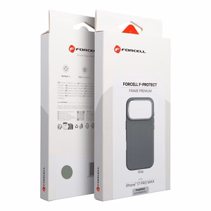 Dėklas telefonui iPhone 17 PRO MAX Forcell F-Protect Frame Premium suderinamas su Magsafe pilkas