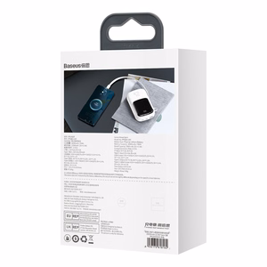 Baseus Qpow su skaitmenine indikacija išorinė baterija su greitu įkrovimu 20000mAh 22.5W QC/PD/SCP/FCP su įmontuotu USB-C kabeliu balta