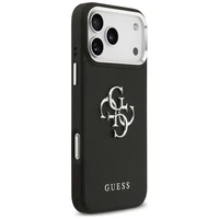 Guess Grained Big 4G Classic Logo dėklas telefonui iPhone 17 Pro Max - juodas