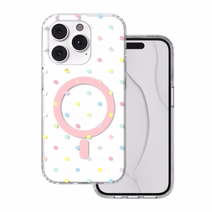 Bubble Dots Mag чехол для iPhone 14 Pro 6,1", белый