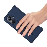 Dux Ducis Skin Pro dėklas Realme 10 Pro+ lankstus dangtelis kortų piniginė stovas - mėlynas