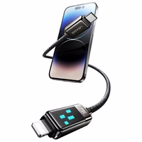 USAMS Laidas USB-C į Lightning 30W 1.2m Zinc Alloy Fast Charging Data Cable Meteor Series SJ743USB02 (US-SJ743)