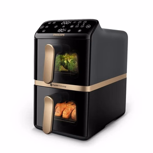 Philips Dual Basket Airfryer NA462/70 4000 Series Power 2750 W Capacity 10 L Rapid Air technology Black