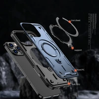 Hybrid Armor Trendy dėklas telefonui su MagSafe iPhone 16 Pro Max - mėlynas