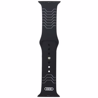 Dirželis Audi Geometric Pattern Silicone Watch Strap skirtas Apple Watch 44/45/46/49mm juodas