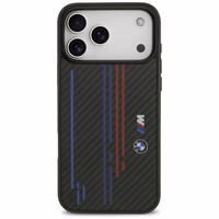 Dėklas telefonui BMW M Kevlar Lines & Logo MagSafe Case for iPhone 17 Pro Max - juodas