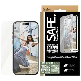 SAFE by PanzerGlass iPhone 16 Plus 6.7" apsauginis stiklas itin platus SAFE95877