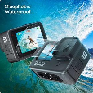 Spigen Glass.tR Slim grūdinto stiklo ir plėvelės 2 dalių rinkinys GoPro Hero 9 / 10 / 11 / 12 - skaidrus