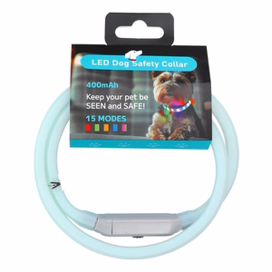 Silikoninis LED gyvūno antkaklis LLFG24034