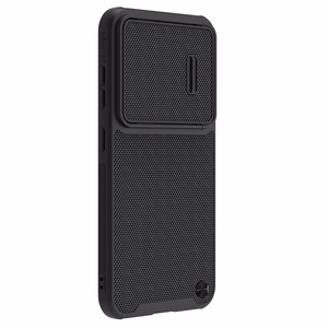 Nillkin Textured S dėklas telefonui Samsung Galaxy S23+ su kameros dangteliu juodas