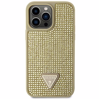Guess GUHCP14XHDGTPD iPhone 14 Pro Max 6.7" auksinis/auksinis hardcase Rhinestone Triangle
